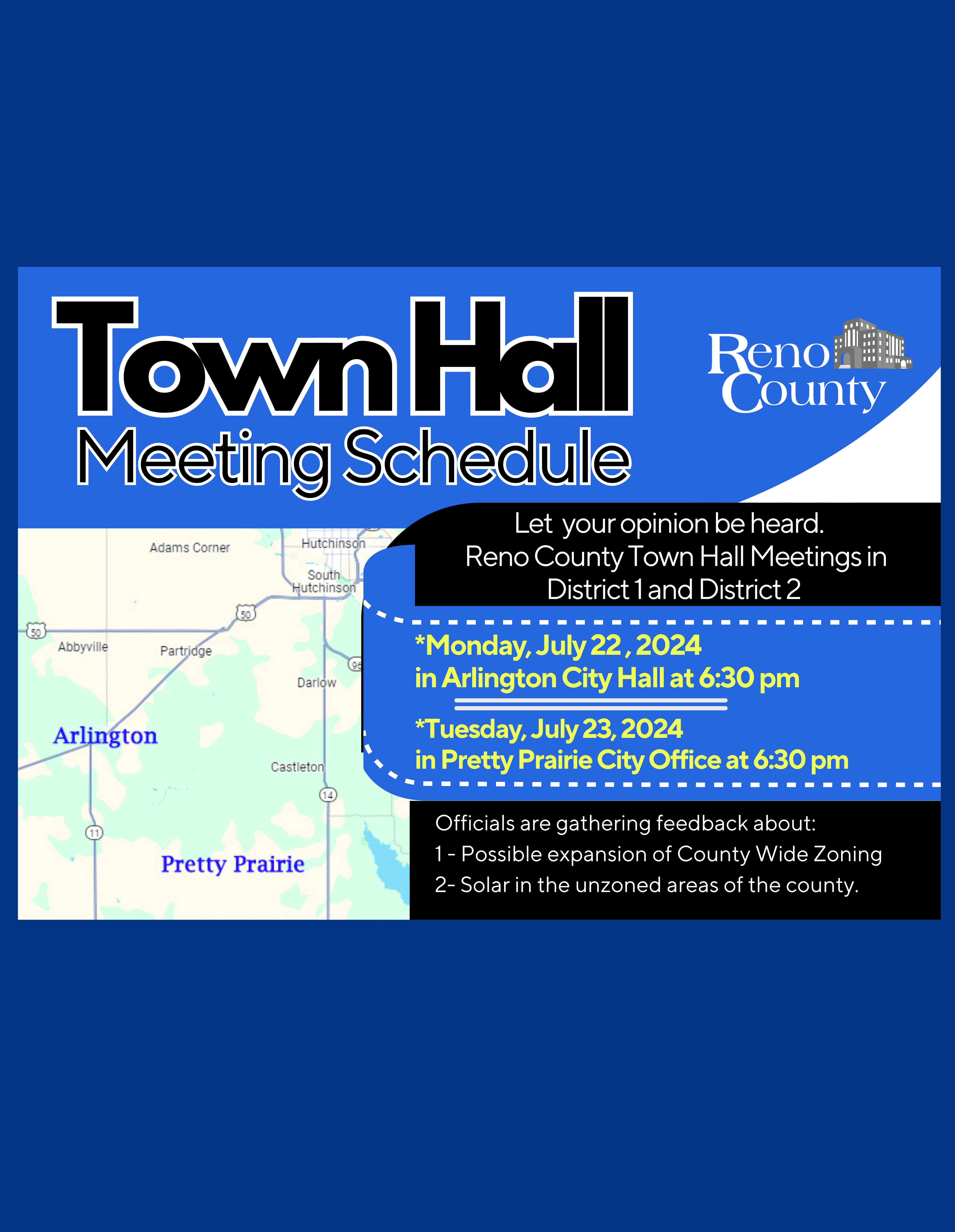 Two more Town Hall meetings you can attend to provide feedback to officials - News Image